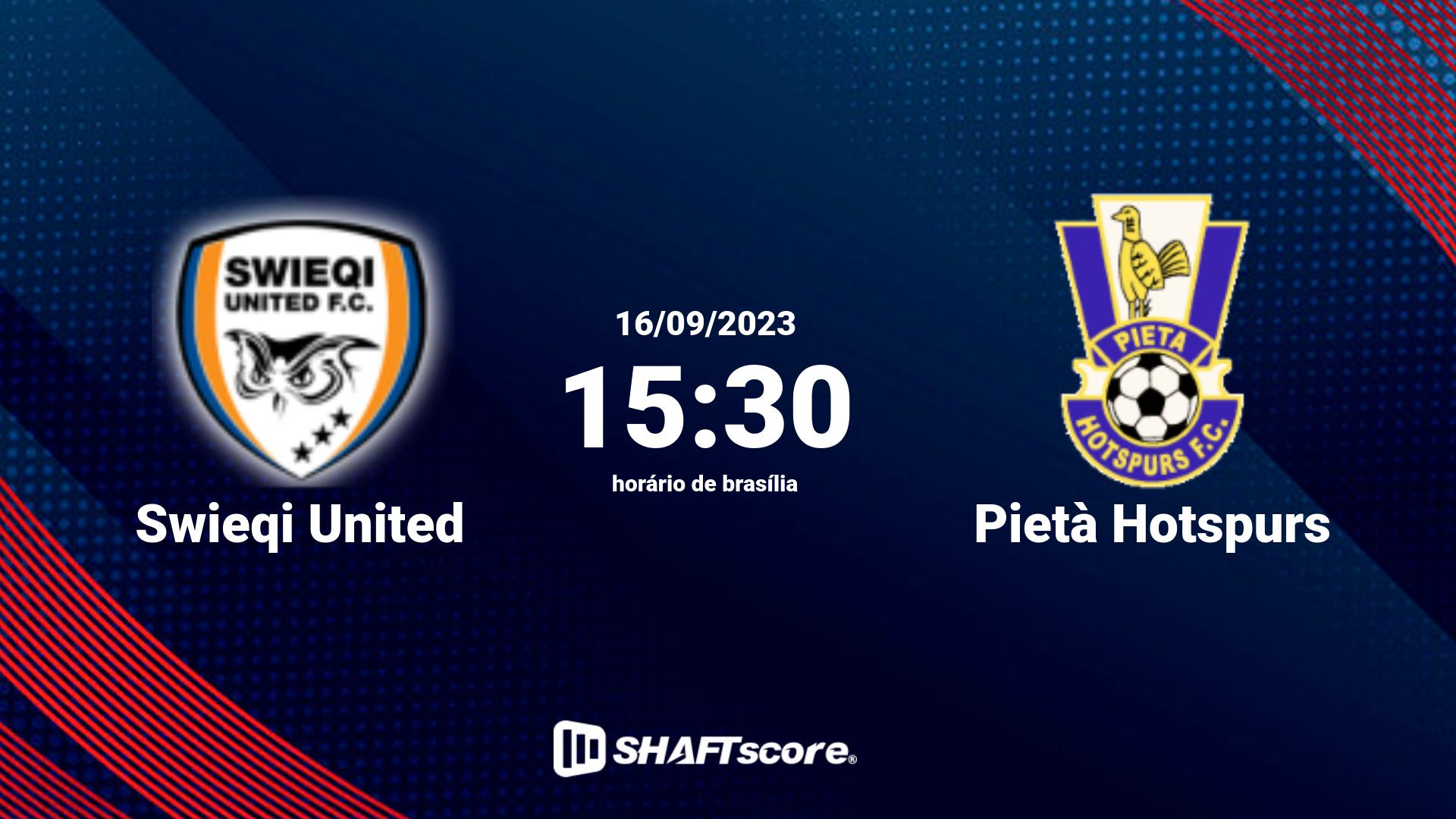 Estatísticas do jogo Swieqi United vs Pietà Hotspurs 16.09 15:30