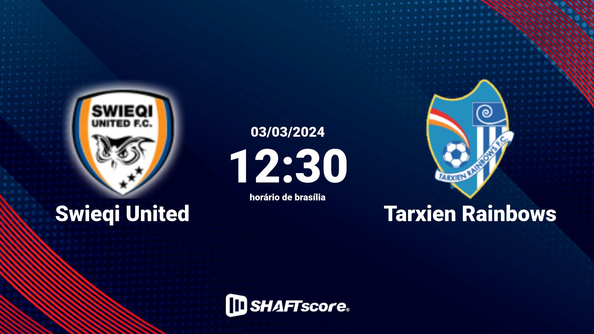 Estatísticas do jogo Swieqi United vs Tarxien Rainbows 03.03 12:30