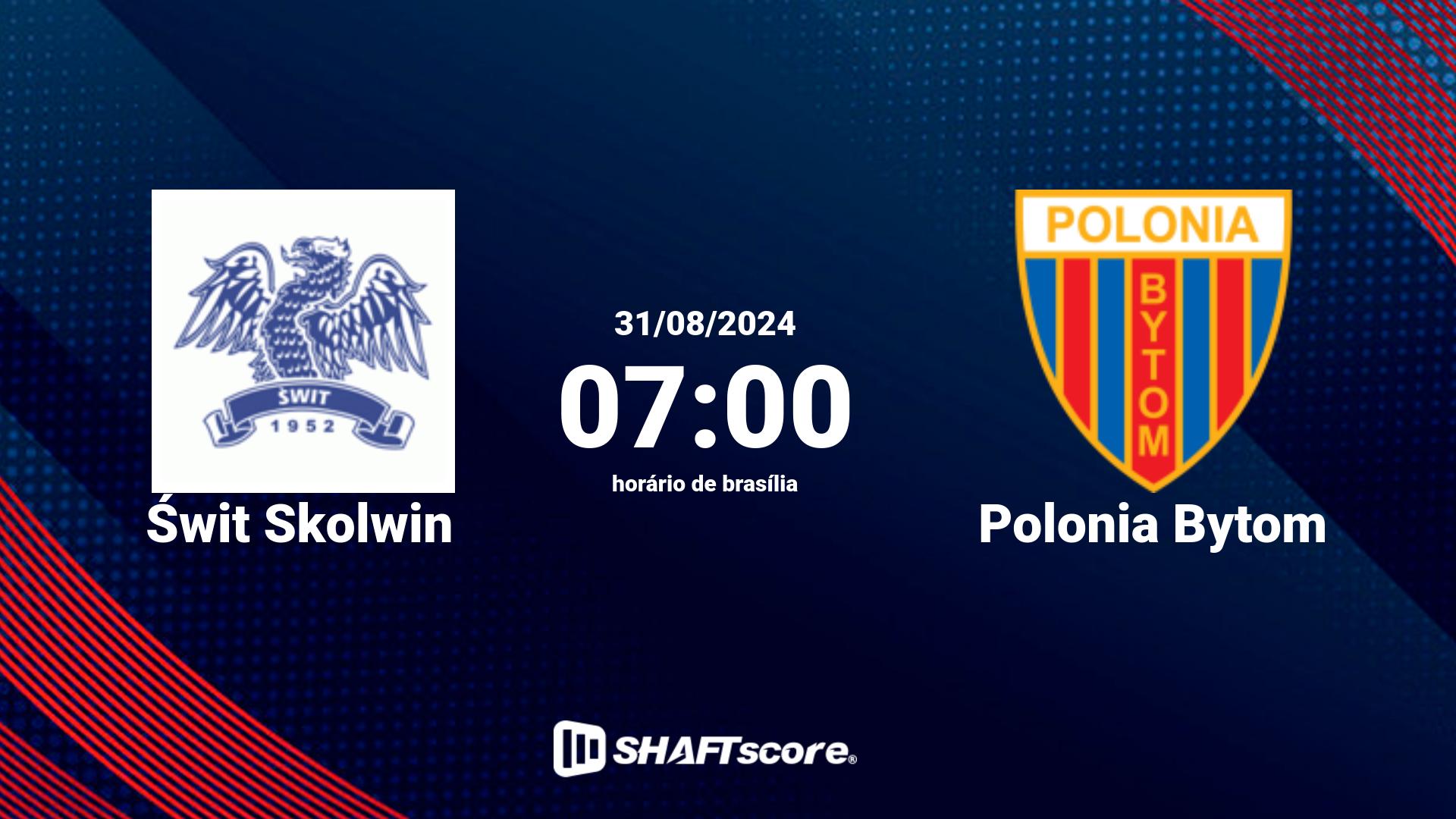 Estatísticas do jogo Świt Skolwin vs Polonia Bytom 31.08 07:00