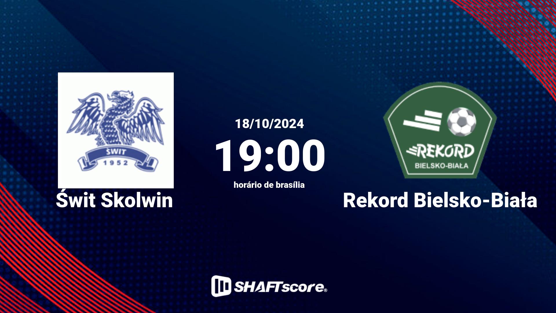 Estatísticas do jogo Świt Skolwin vs Rekord Bielsko-Biała 18.10 19:00