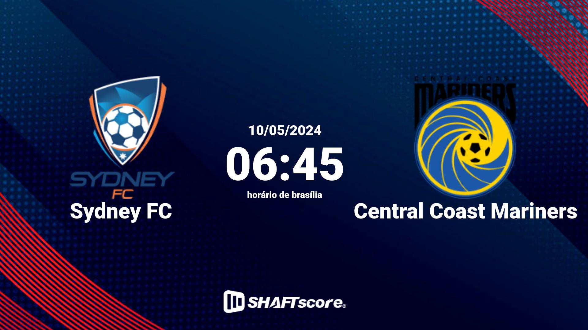 Estatísticas do jogo Sydney FC vs Central Coast Mariners 10.05 06:45