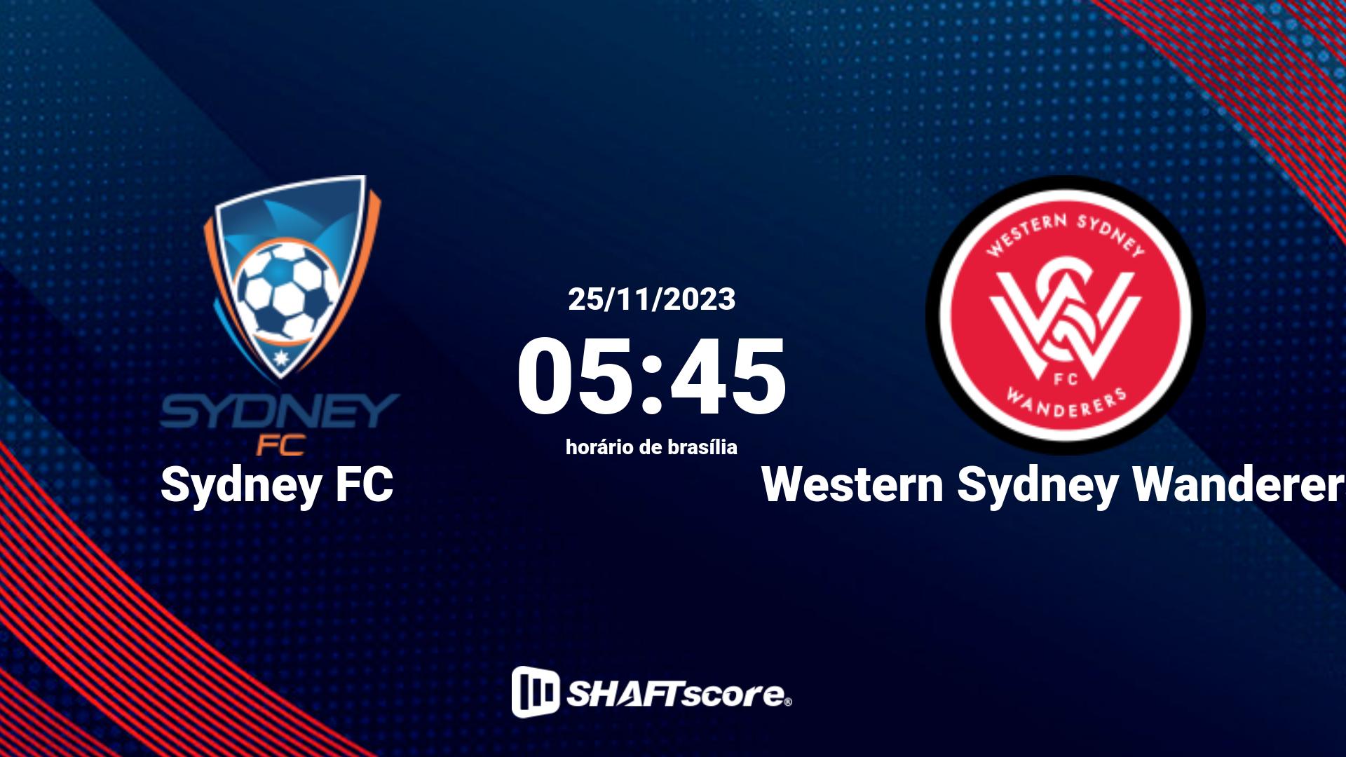 Estatísticas do jogo Sydney FC vs Western Sydney Wanderers 25.11 05:45