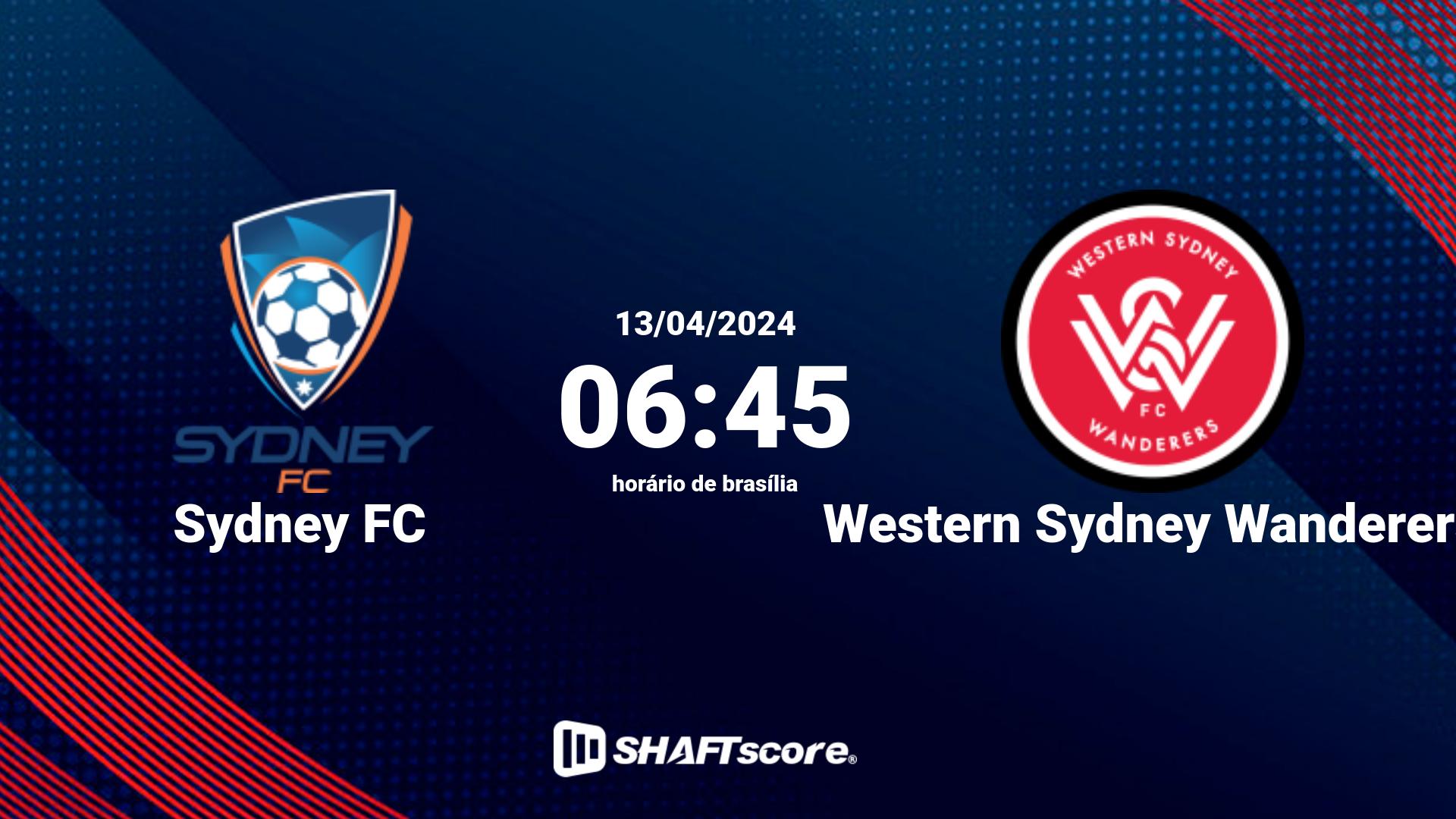 Estatísticas do jogo Sydney FC vs Western Sydney Wanderers 13.04 06:45