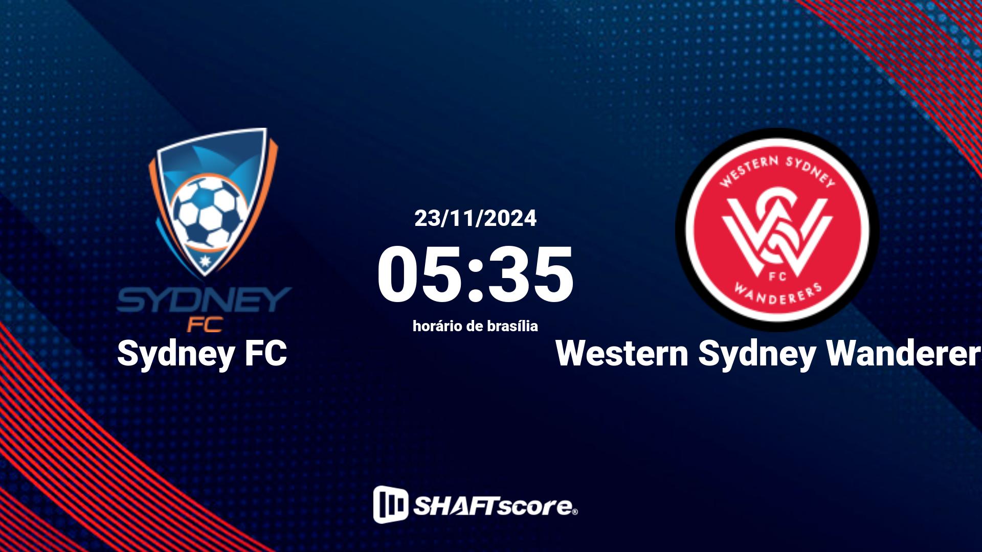 Estatísticas do jogo Sydney FC vs Western Sydney Wanderers 23.11 05:35