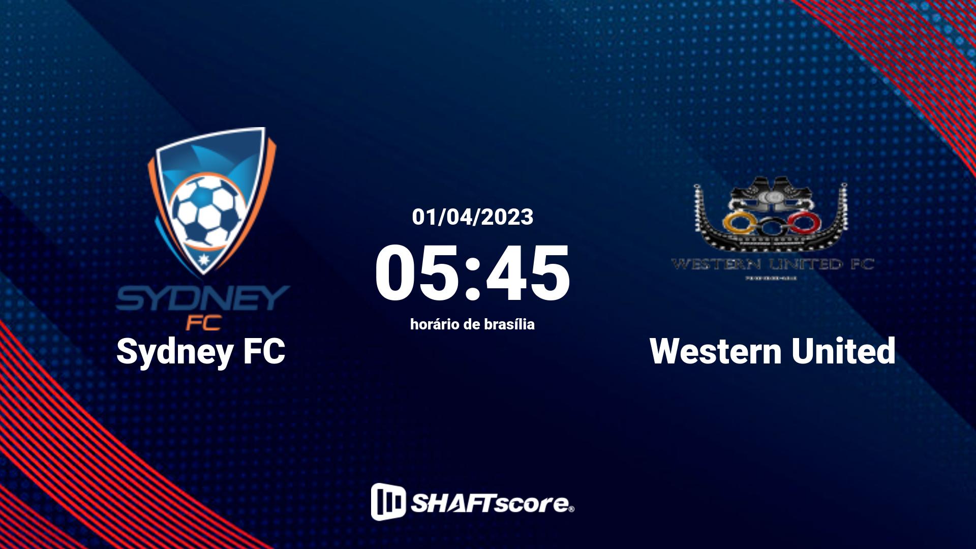 Estatísticas do jogo Sydney FC vs Western United 01.04 05:45