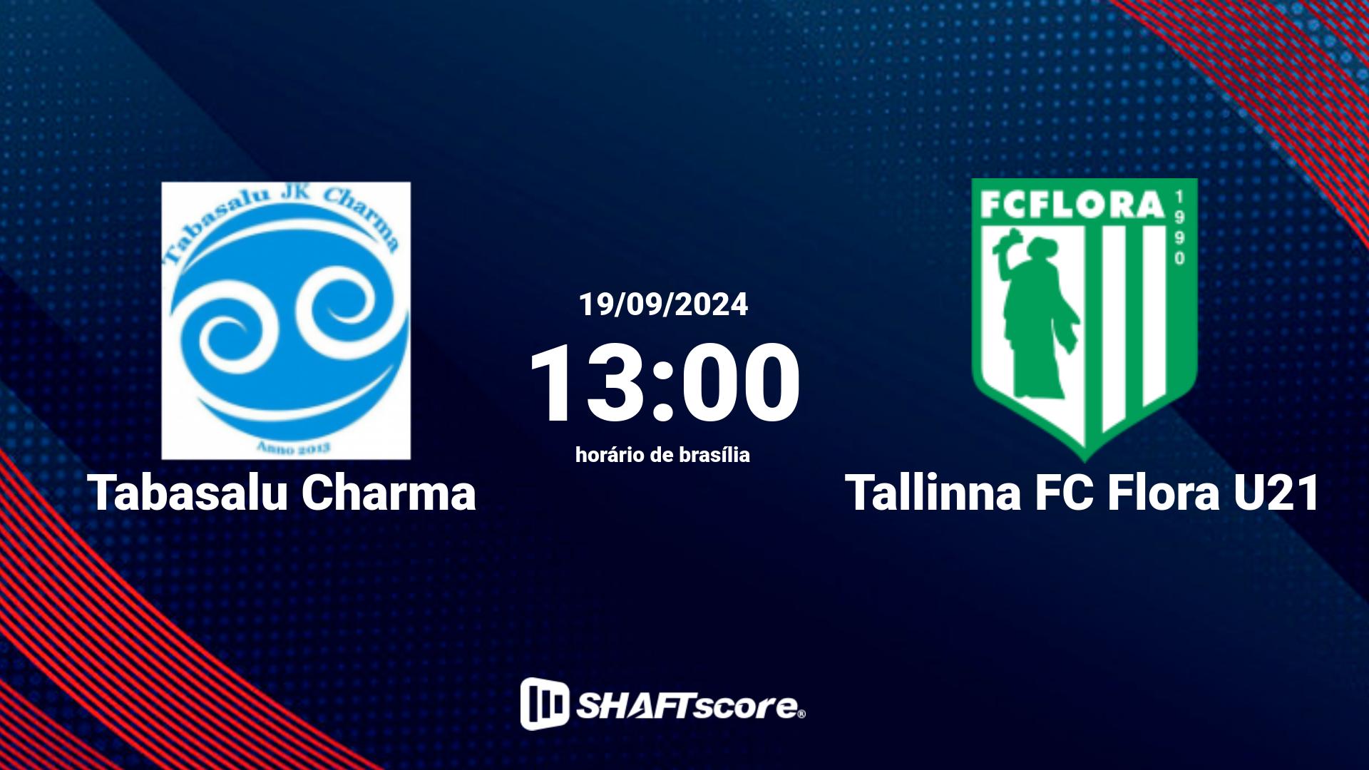 Estatísticas do jogo Tabasalu Charma vs Tallinna FC Flora U21 19.09 13:00