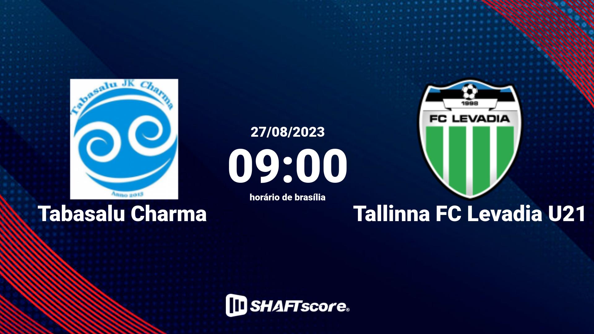 Estatísticas do jogo Tabasalu Charma vs Tallinna FC Levadia U21 27.08 09:00