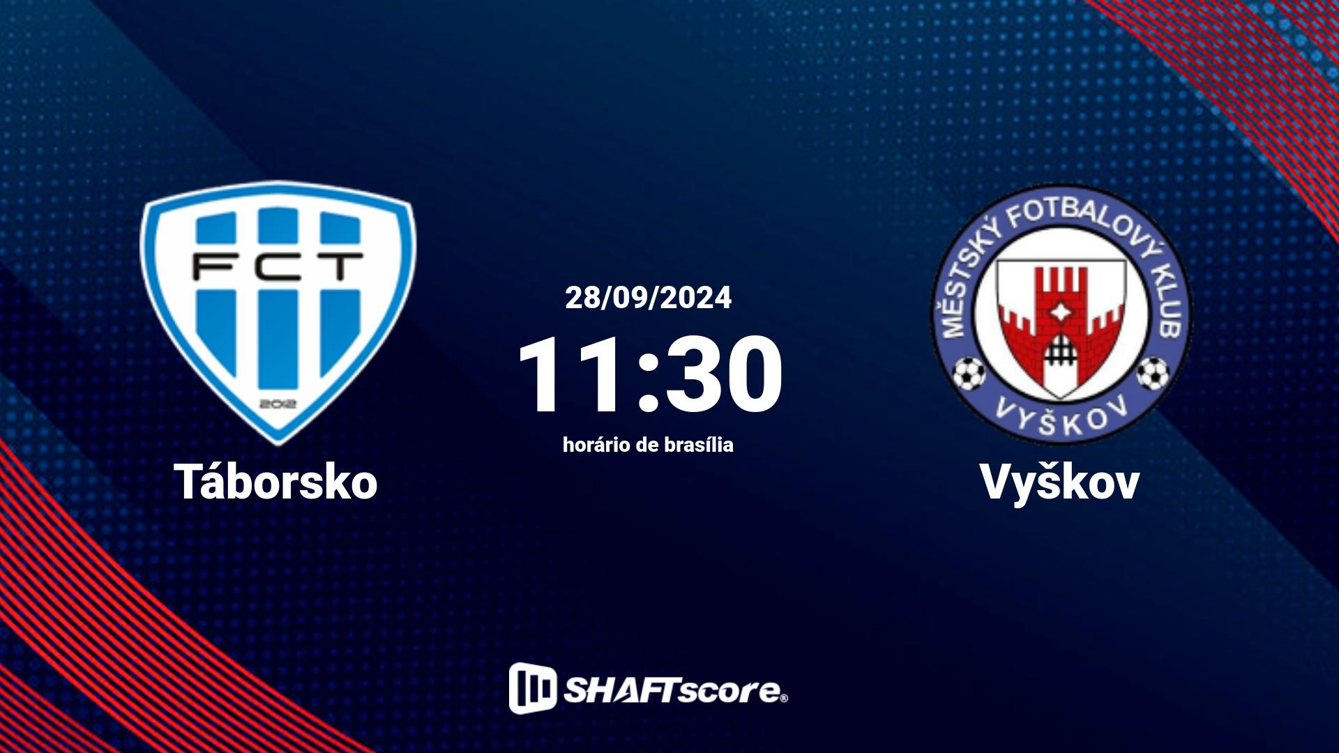 Estatísticas do jogo Táborsko vs Vyškov 28.09 11:30