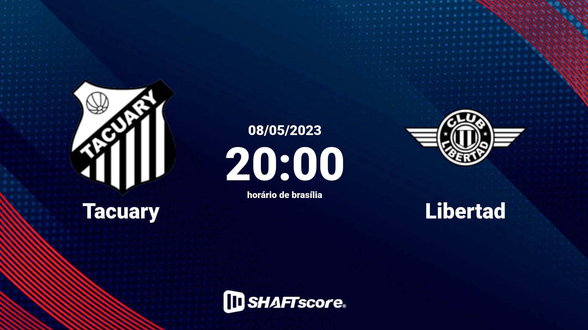 Estatísticas do jogo Tacuary vs Libertad 08.05 20:00