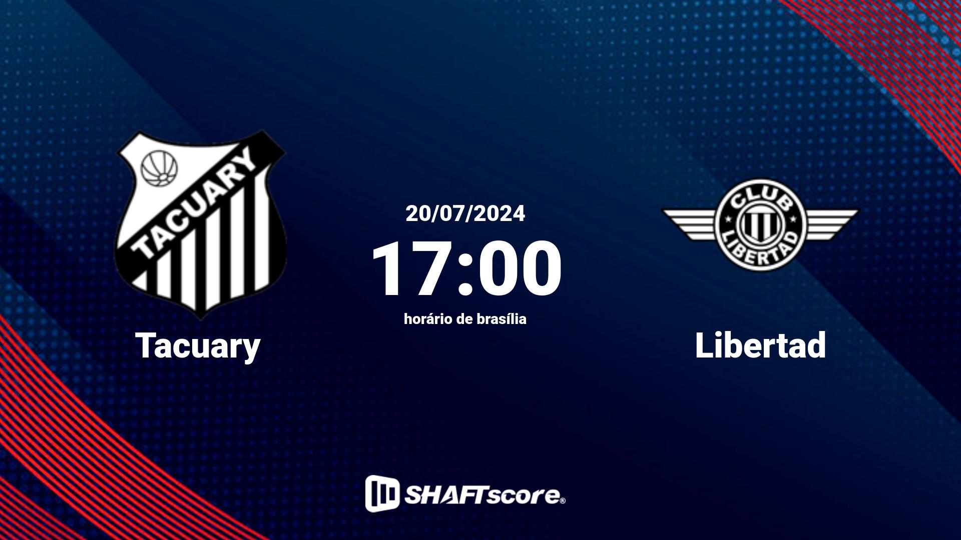 Estatísticas do jogo Tacuary vs Libertad 20.07 17:00