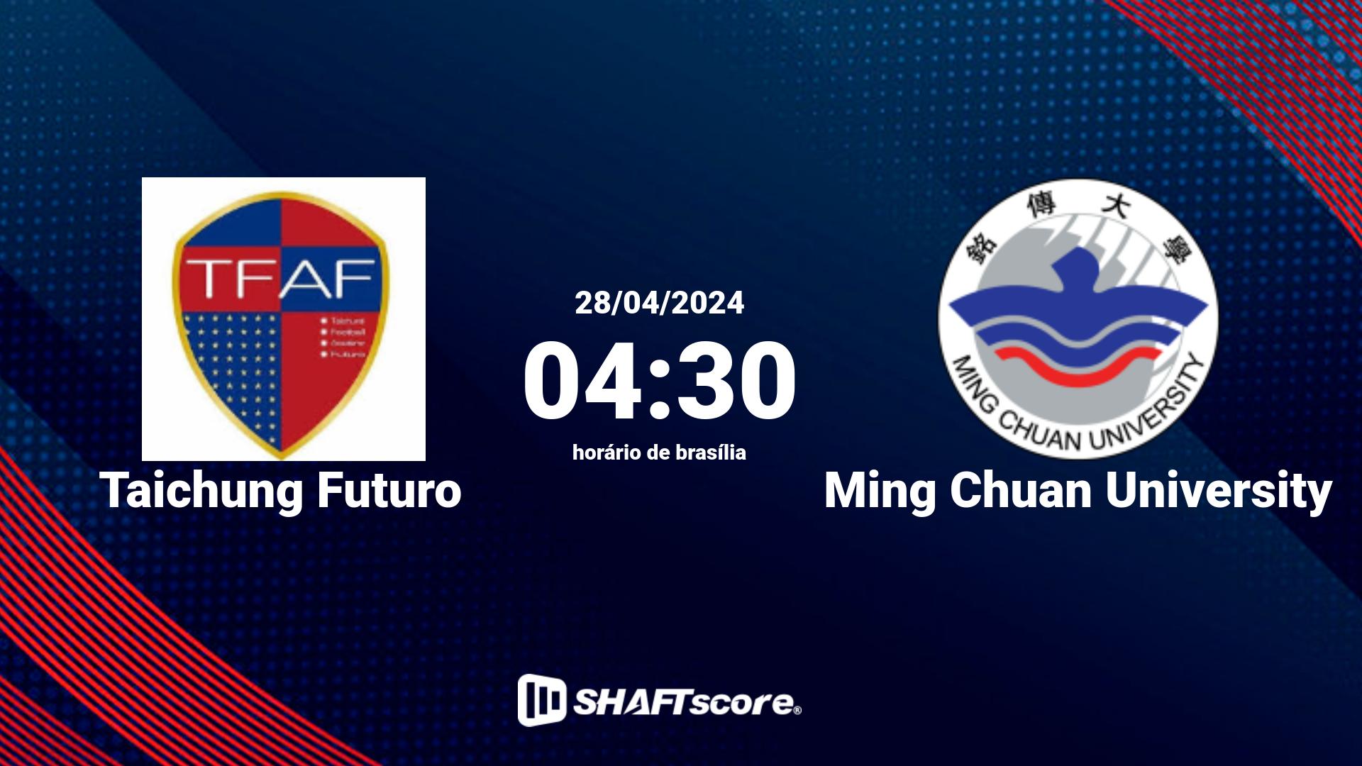 Estatísticas do jogo Taichung Futuro vs Ming Chuan University 28.04 04:30