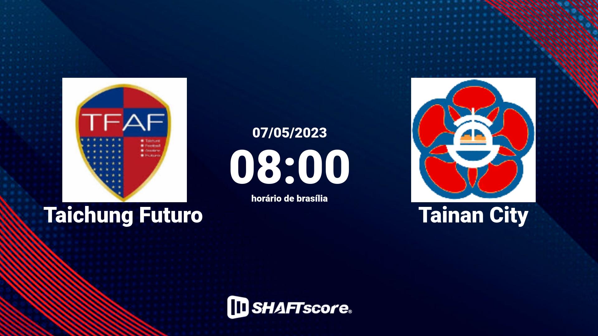 Estatísticas do jogo Taichung Futuro vs Tainan City 07.05 08:00