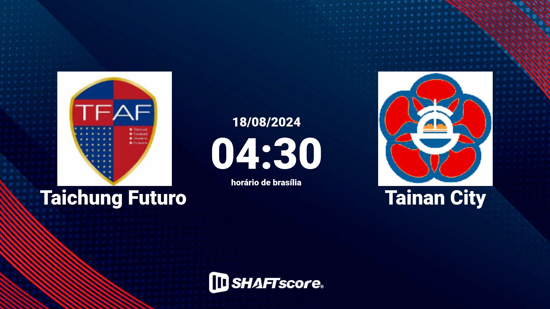 Estatísticas do jogo Taichung Futuro vs Tainan City 18.08 04:30