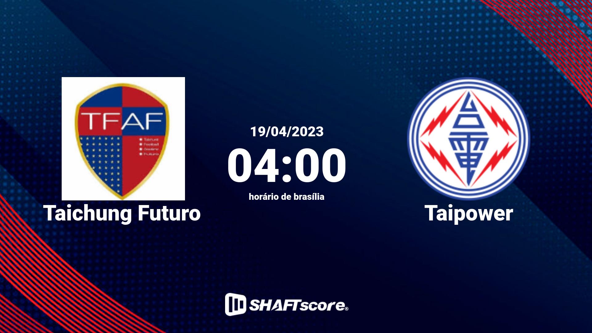 Estatísticas do jogo Taichung Futuro vs Taipower 19.04 04:00