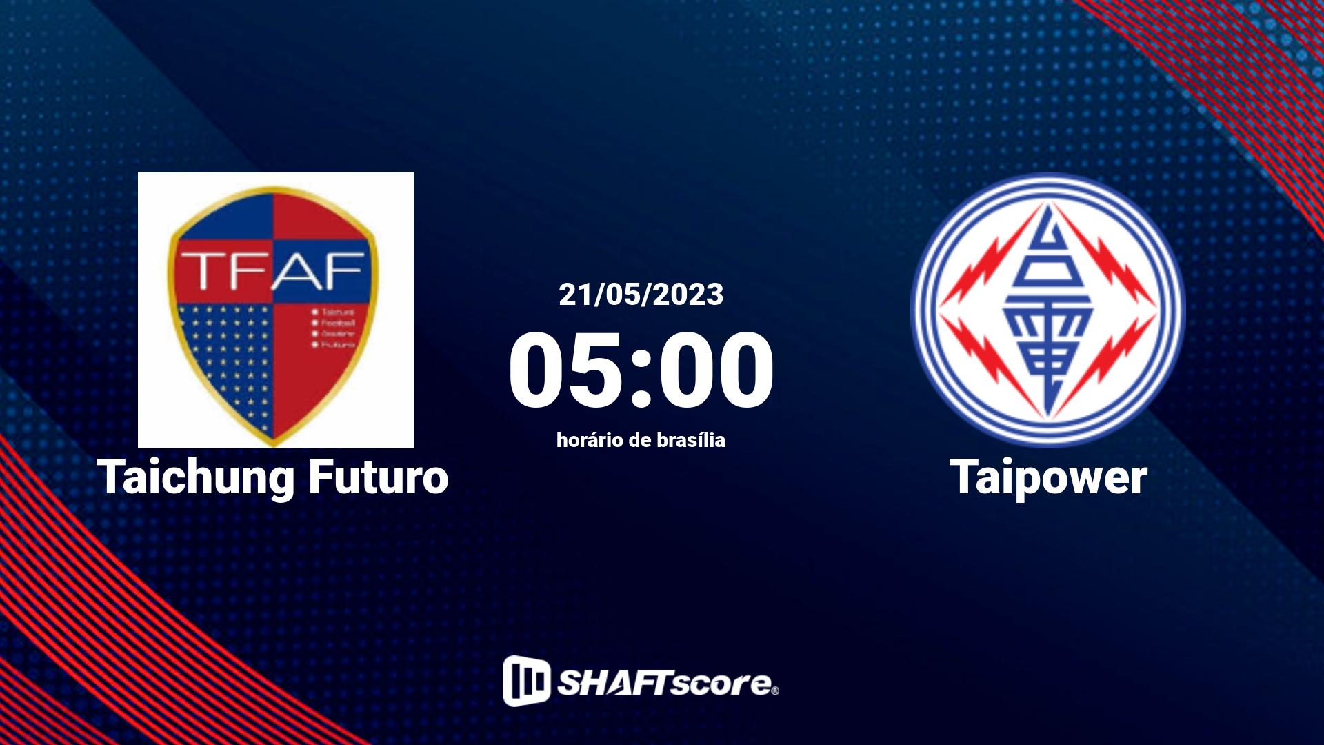 Estatísticas do jogo Taichung Futuro vs Taipower 21.05 05:00