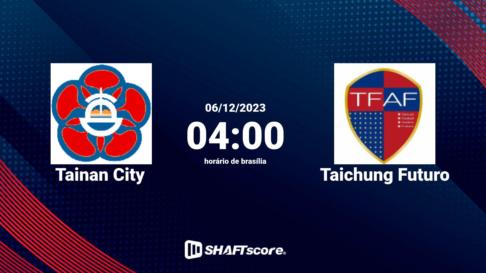Estatísticas do jogo Tainan City vs Taichung Futuro 06.12 04:00
