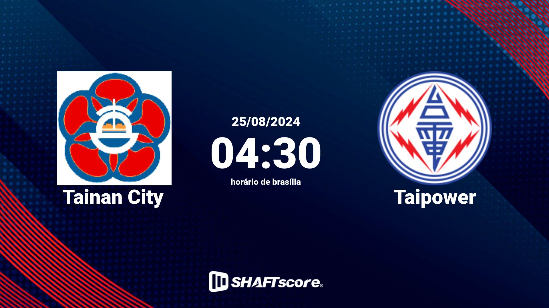 Estatísticas do jogo Tainan City vs Taipower 25.08 04:30