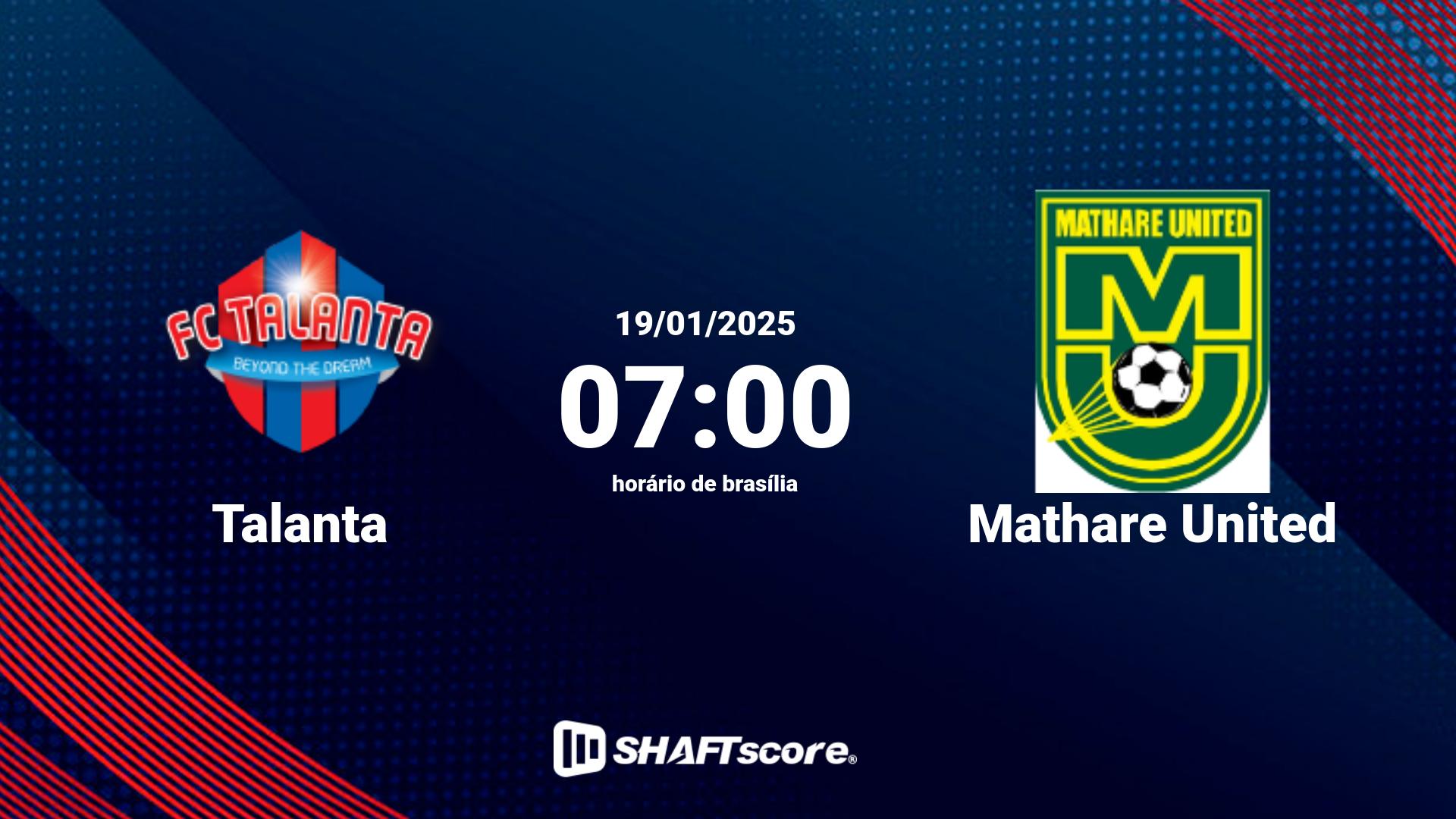 Estatísticas do jogo Talanta vs Mathare United 19.01 07:00