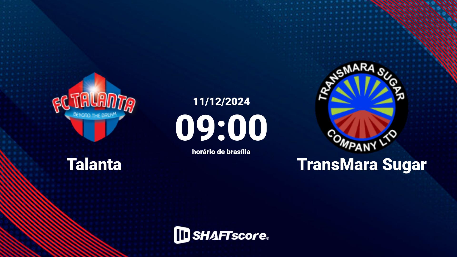 Estatísticas do jogo Talanta vs TransMara Sugar 11.12 09:00