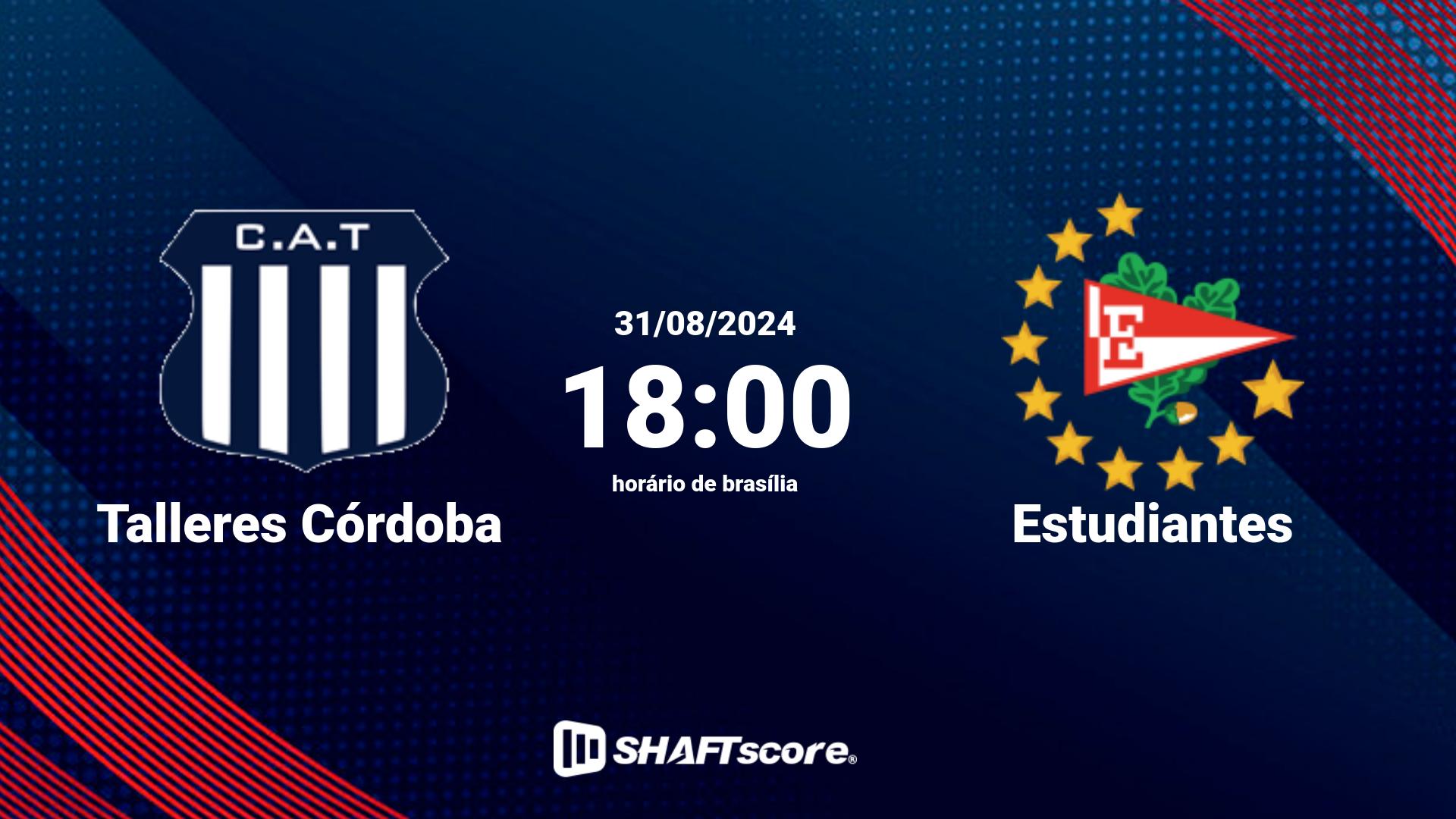 Estatísticas do jogo Talleres Córdoba vs Estudiantes 31.08 18:00