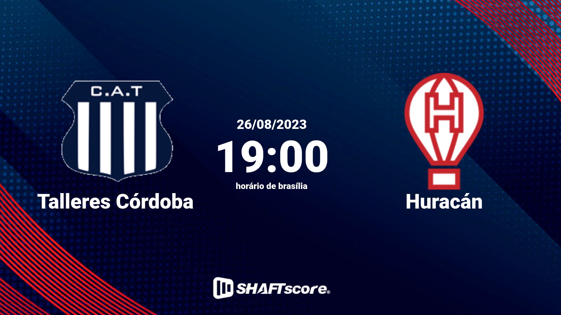 Estatísticas do jogo Talleres Córdoba vs Huracán 26.08 19:00