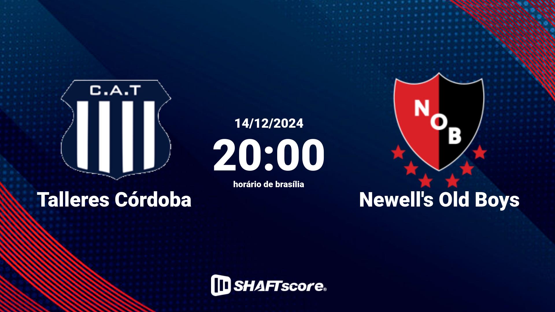 Estatísticas do jogo Talleres Córdoba vs Newell's Old Boys 14.12 20:00