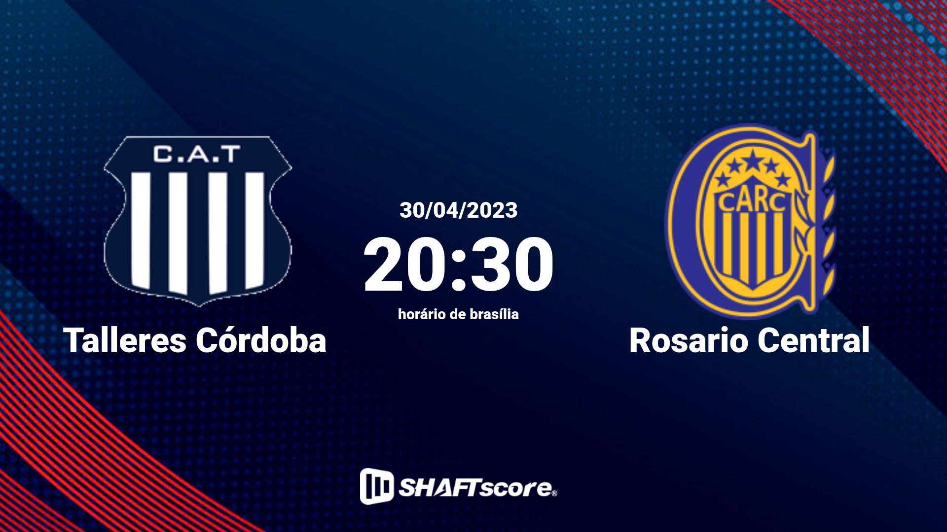 Estatísticas do jogo Talleres Córdoba vs Rosario Central 30.04 20:30