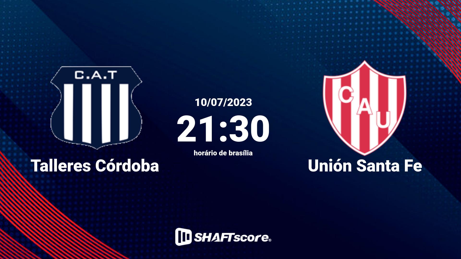 Estatísticas do jogo Talleres Córdoba vs Unión Santa Fe 10.07 21:30