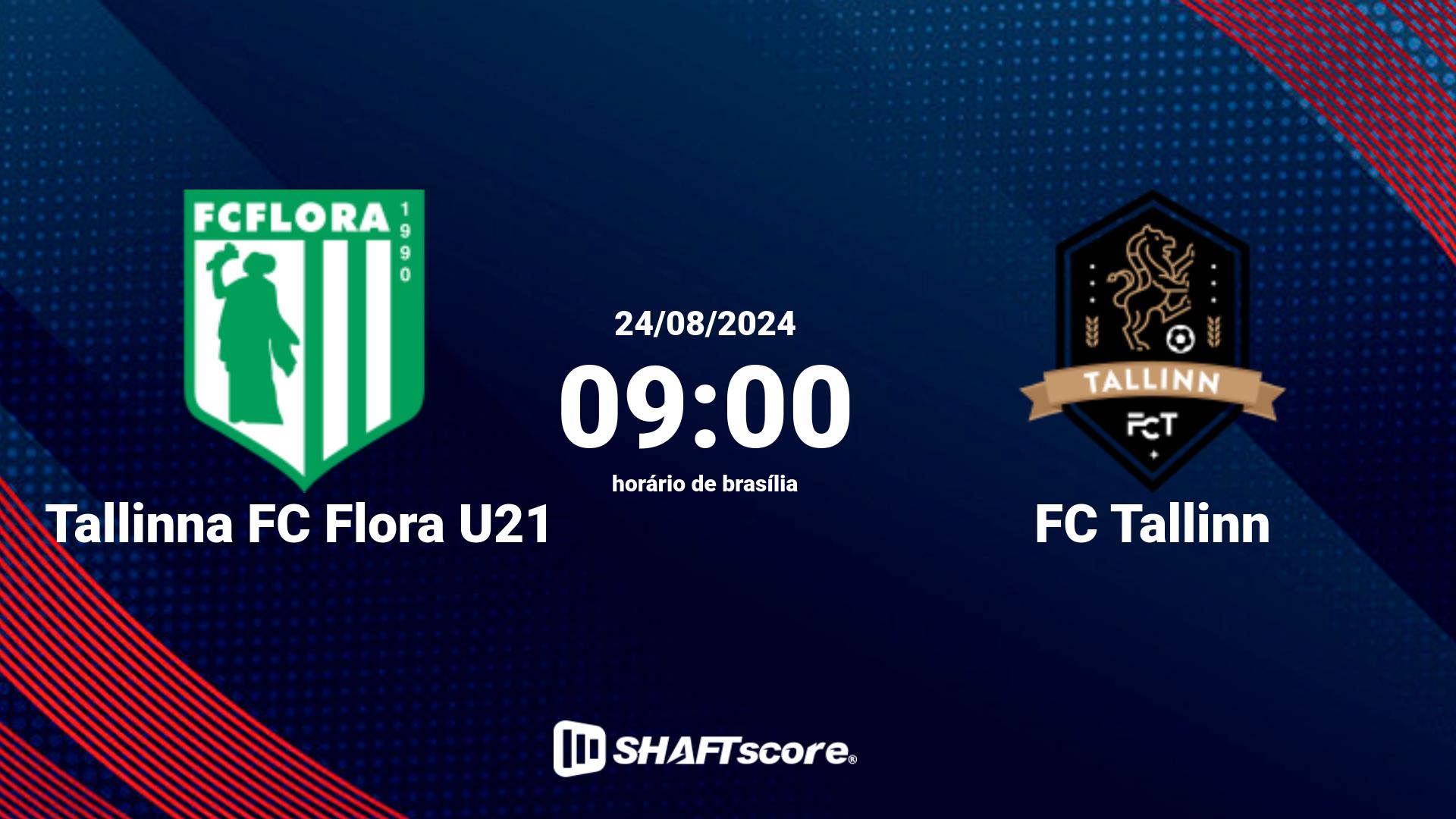 Estatísticas do jogo Tallinna FC Flora U21 vs FC Tallinn 24.08 09:00