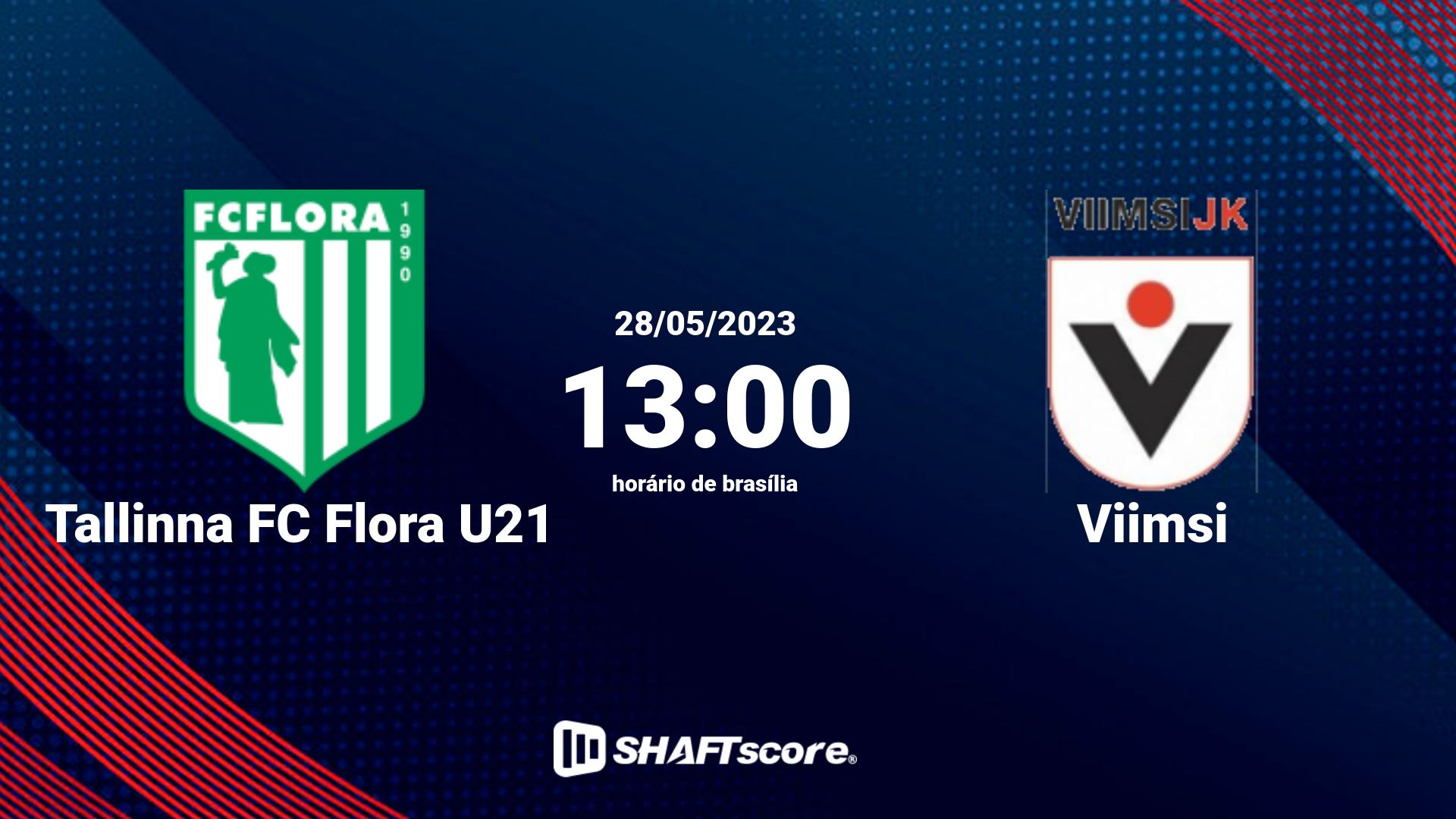 Estatísticas do jogo Tallinna FC Flora U21 vs Viimsi 28.05 13:00