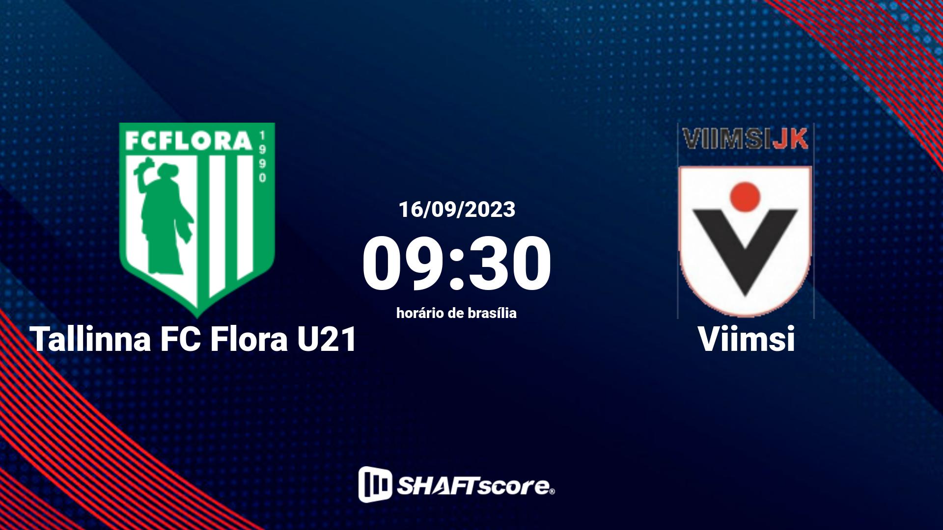 Estatísticas do jogo Tallinna FC Flora U21 vs Viimsi 16.09 09:30