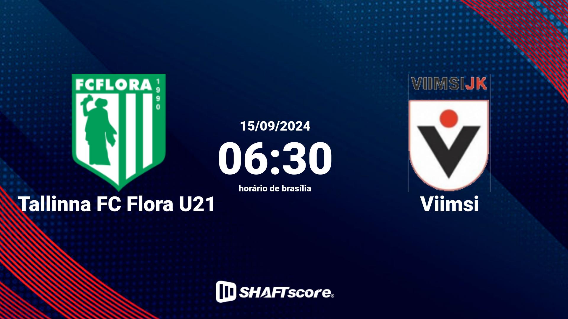 Estatísticas do jogo Tallinna FC Flora U21 vs Viimsi 15.09 06:30