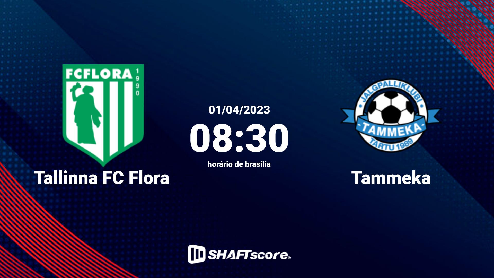 Estatísticas do jogo Tallinna FC Flora vs Tammeka 01.04 08:30