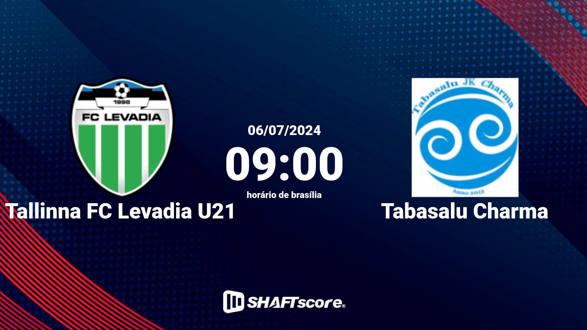 Estatísticas do jogo Tallinna FC Levadia U21 vs Tabasalu Charma 06.07 09:00