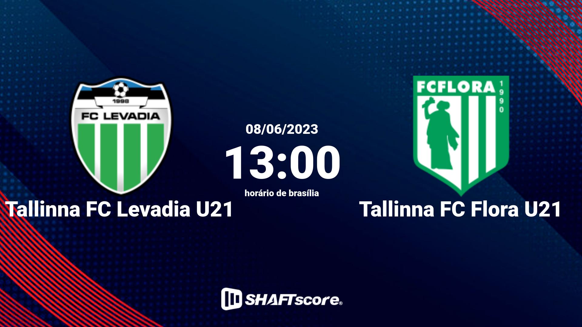 Estatísticas do jogo Tallinna FC Levadia U21 vs Tallinna FC Flora U21 08.06 13:00