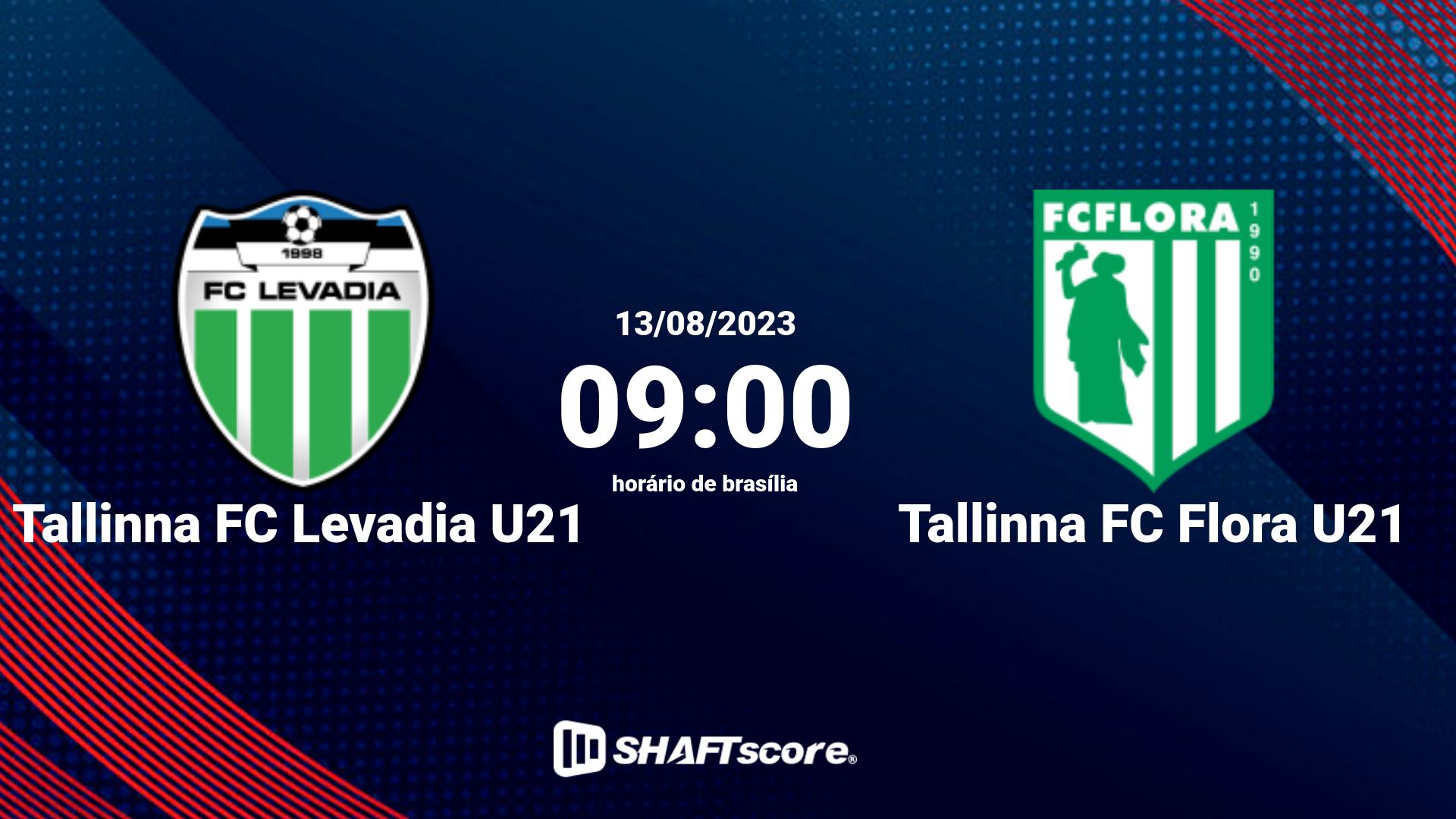 Estatísticas do jogo Tallinna FC Levadia U21 vs Tallinna FC Flora U21 13.08 09:00