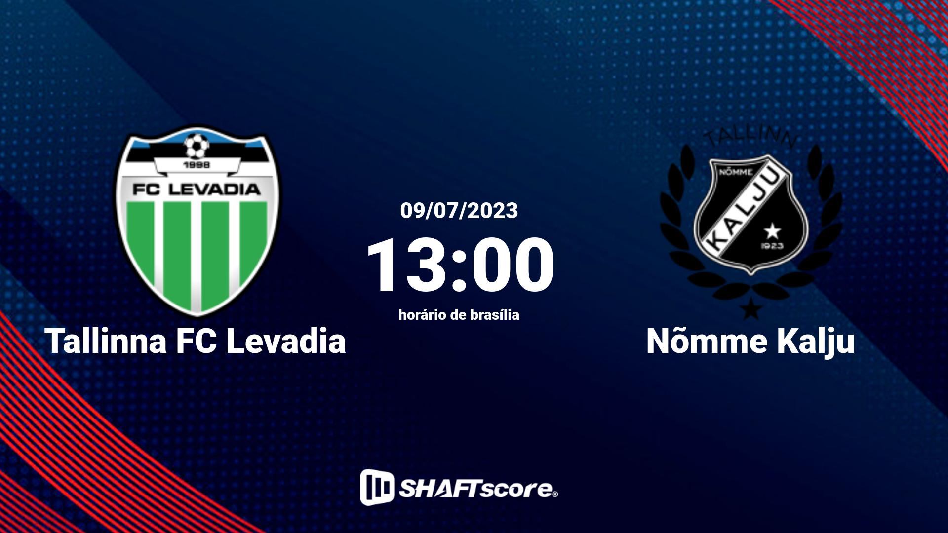 Estatísticas do jogo Tallinna FC Levadia vs Nõmme Kalju 09.07 13:00