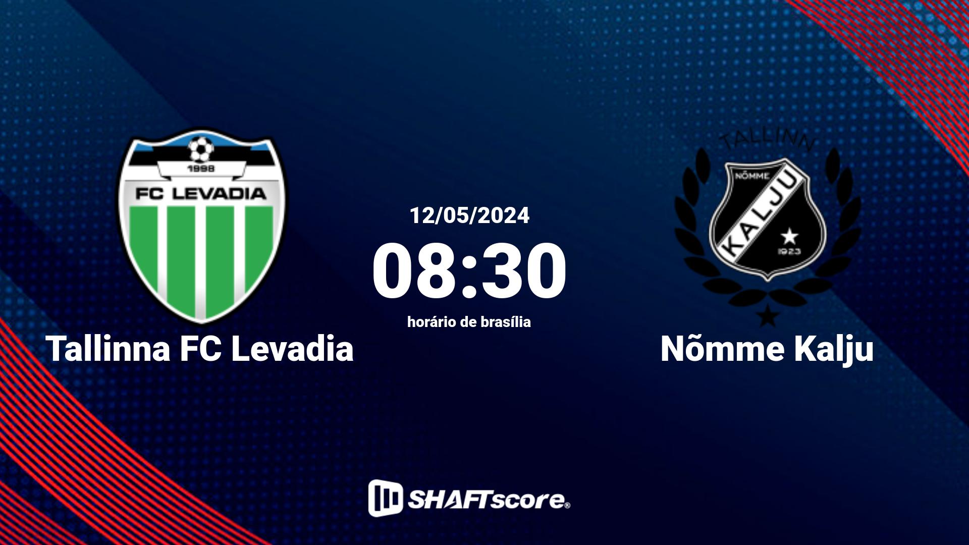 Estatísticas do jogo Tallinna FC Levadia vs Nõmme Kalju 12.05 08:30