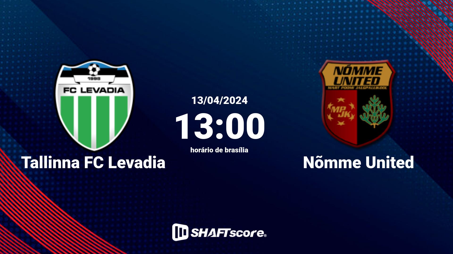 Estatísticas do jogo Tallinna FC Levadia vs Nõmme United 13.04 13:00