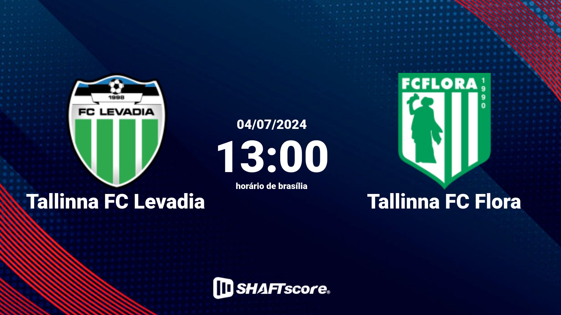 Estatísticas do jogo Tallinna FC Levadia vs Tallinna FC Flora 04.07 13:00