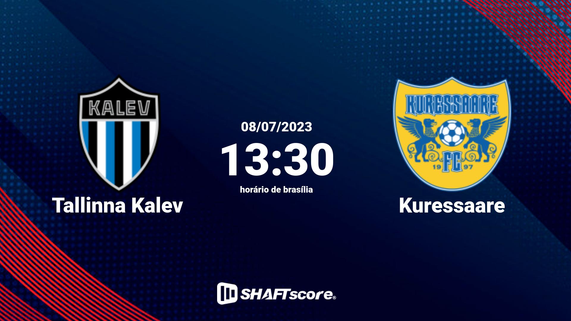 Estatísticas do jogo Tallinna Kalev vs Kuressaare 08.07 13:30