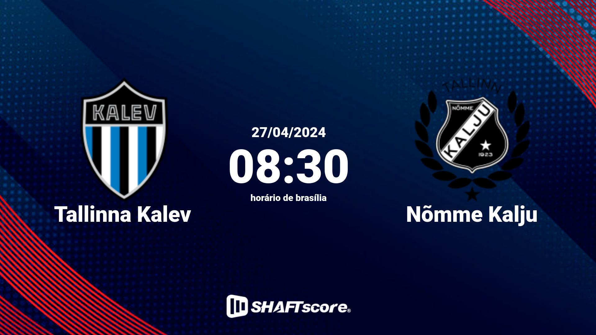 Estatísticas do jogo Tallinna Kalev vs Nõmme Kalju 27.04 08:30