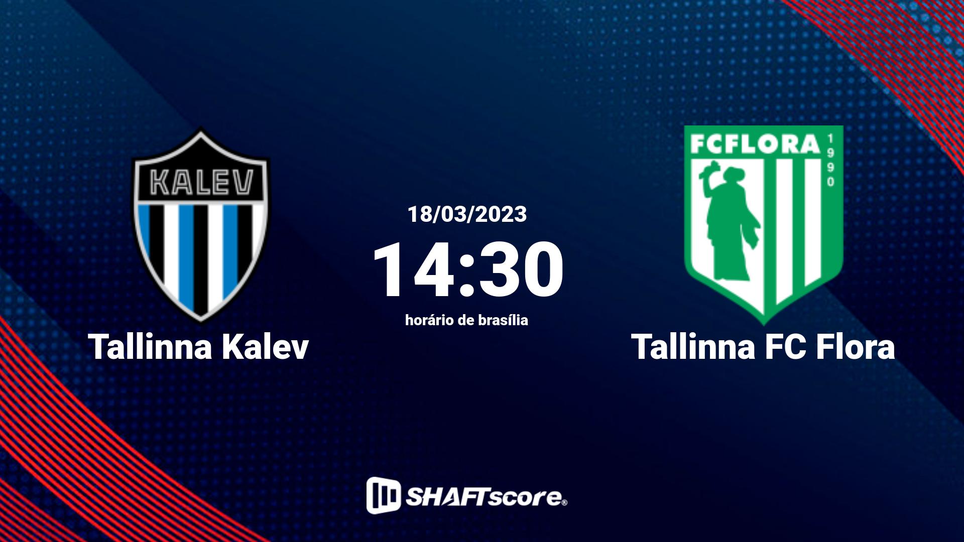 Estatísticas do jogo Tallinna Kalev vs Tallinna FC Flora 18.03 14:30