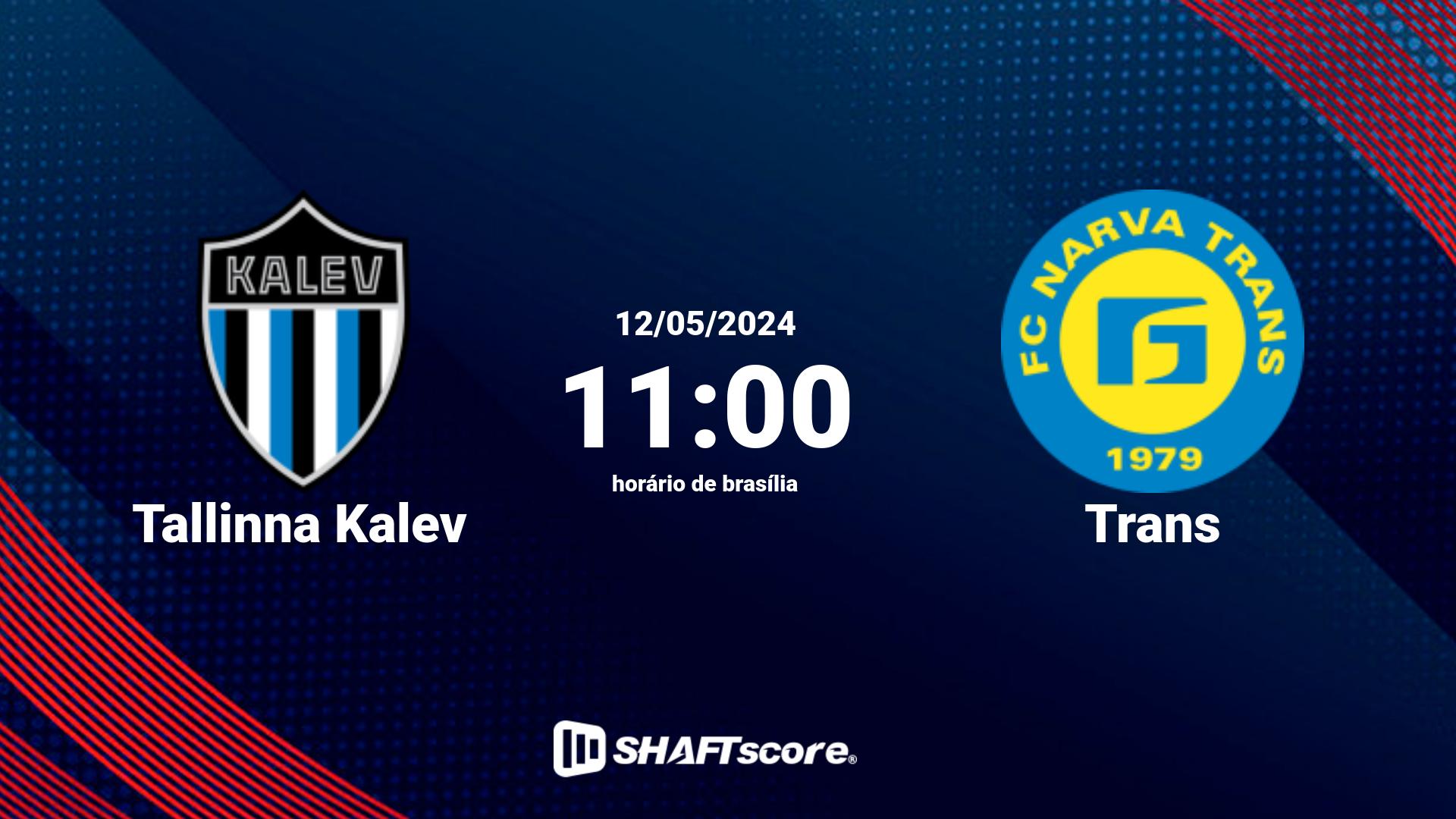 Estatísticas do jogo Tallinna Kalev vs Trans 12.05 11:00