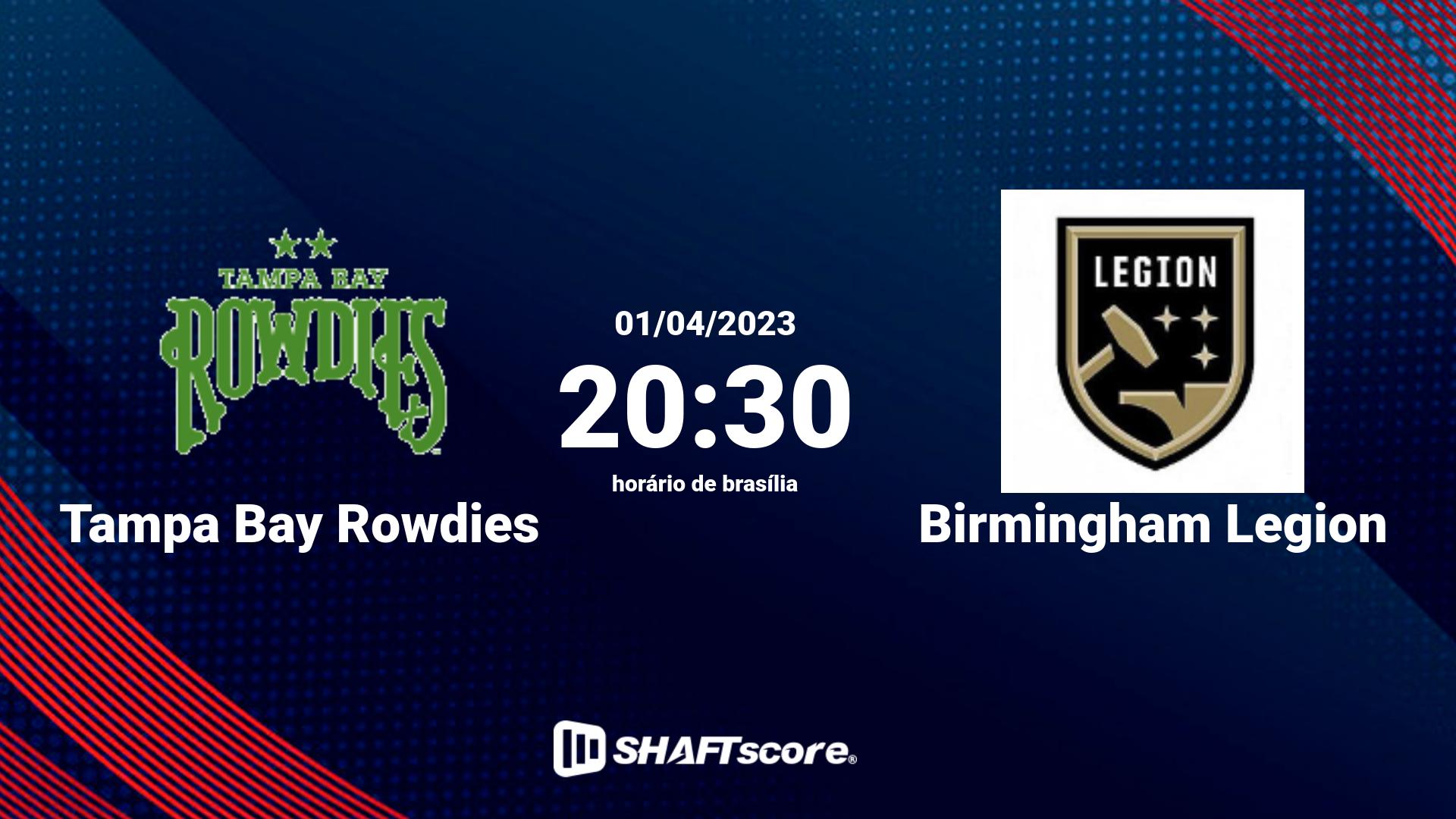 Estatísticas do jogo Tampa Bay Rowdies vs Birmingham Legion 01.04 20:30