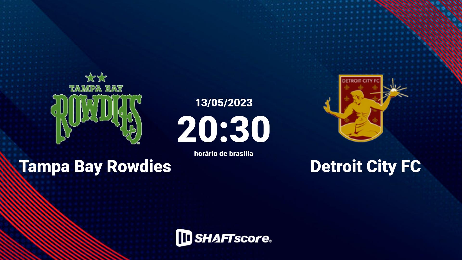 Estatísticas do jogo Tampa Bay Rowdies vs Detroit City FC 13.05 20:30