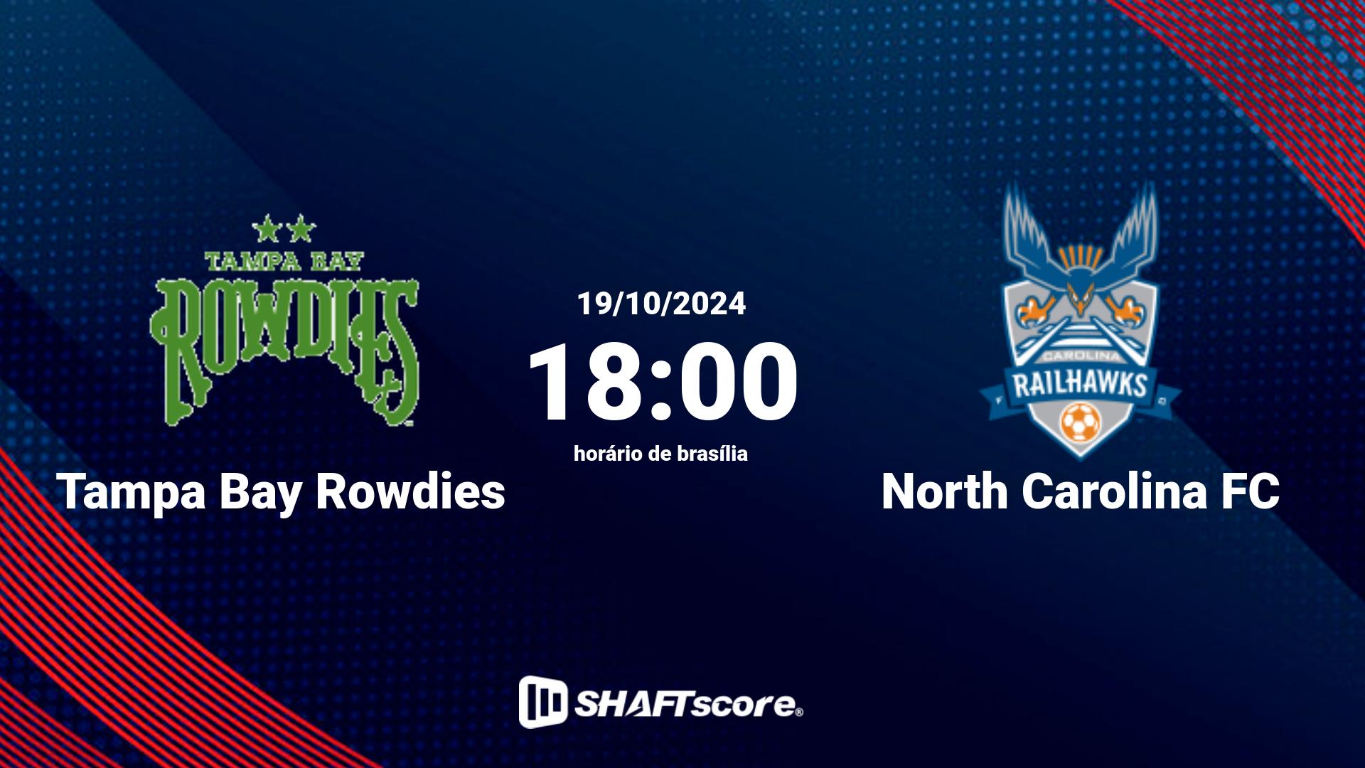 Estatísticas do jogo Tampa Bay Rowdies vs North Carolina FC 19.10 18:00