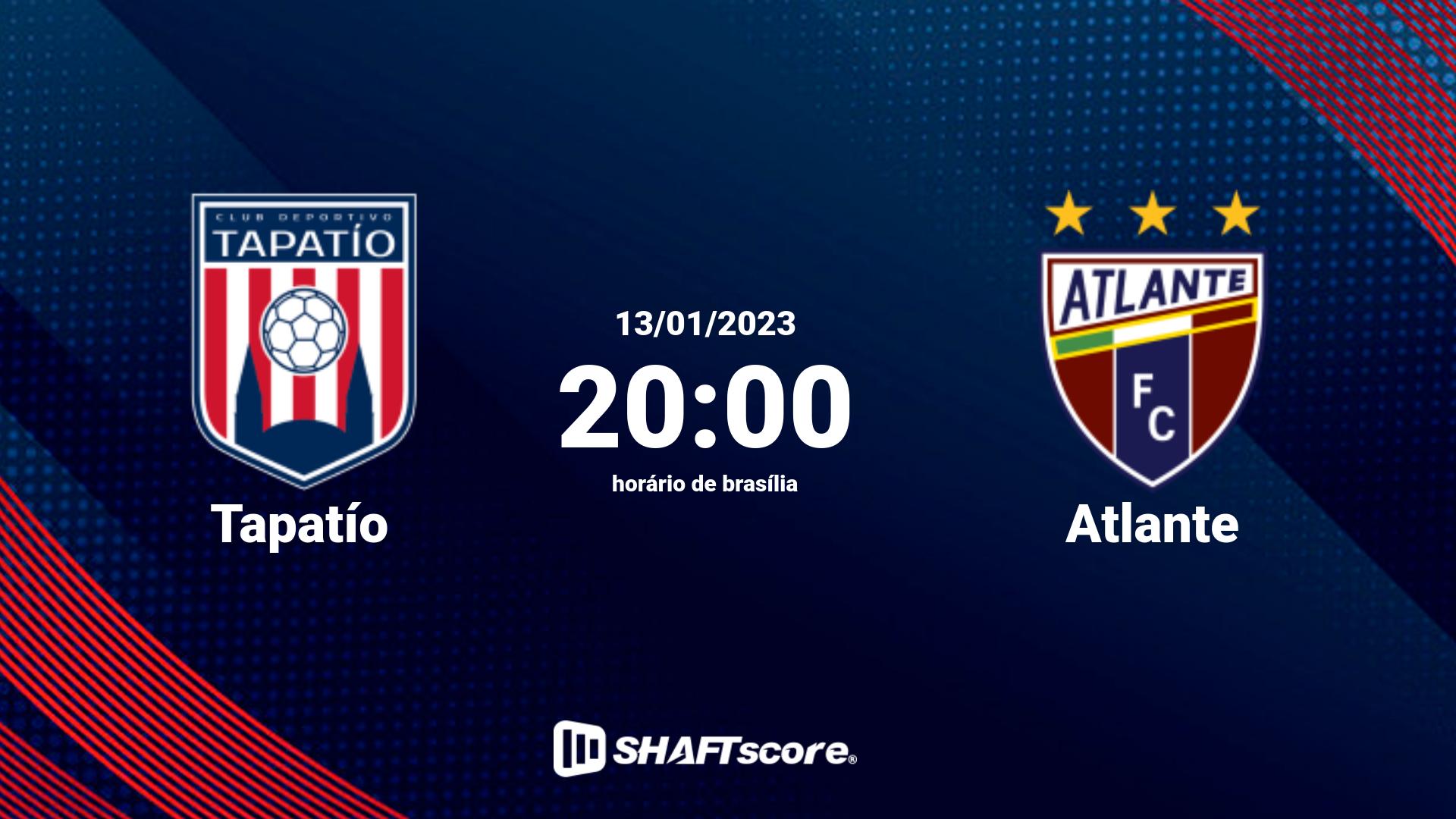 Estatísticas do jogo Tapatío vs Atlante 13.01 20:00