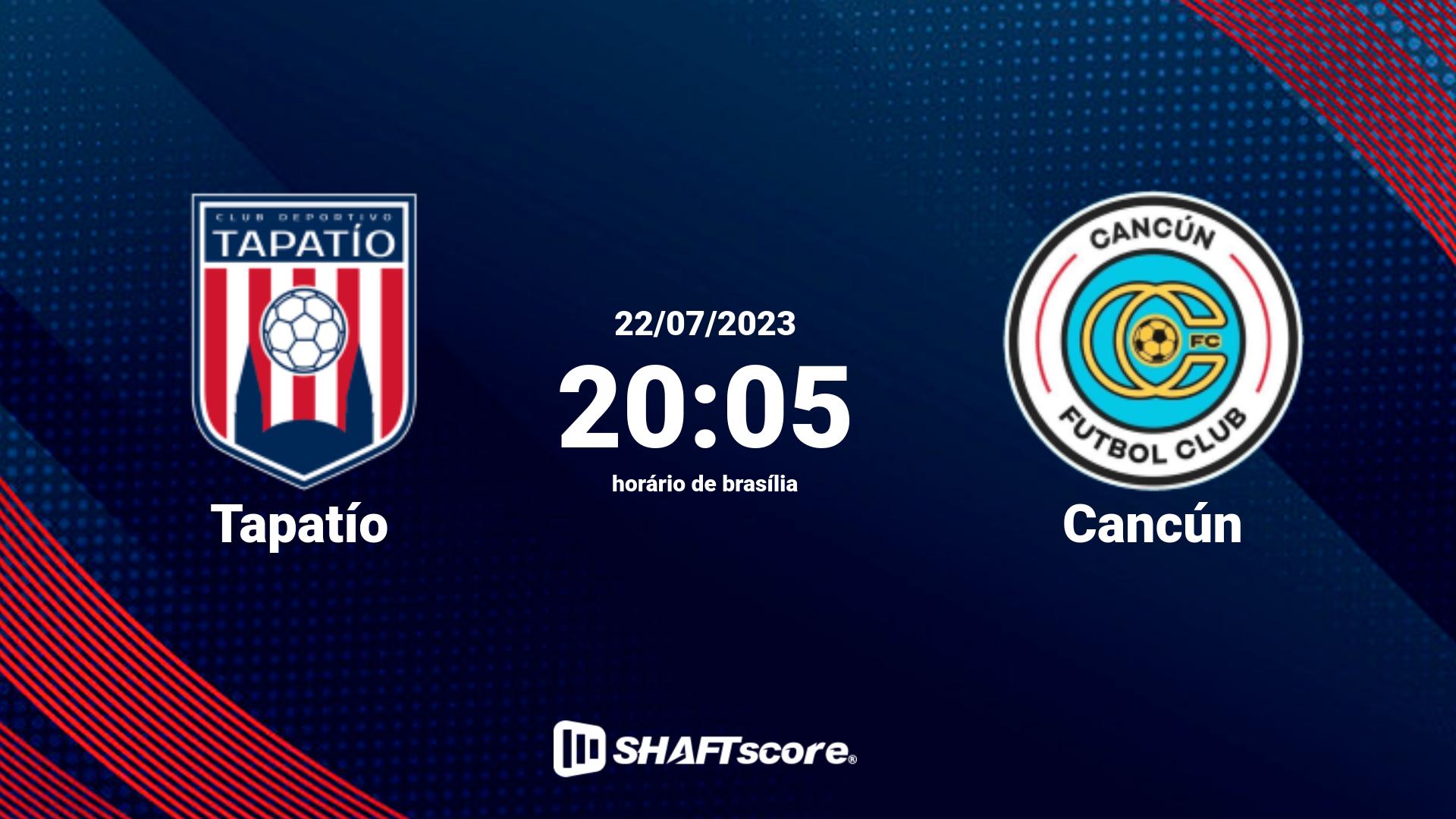 Estatísticas do jogo Tapatío vs Cancún 22.07 20:05