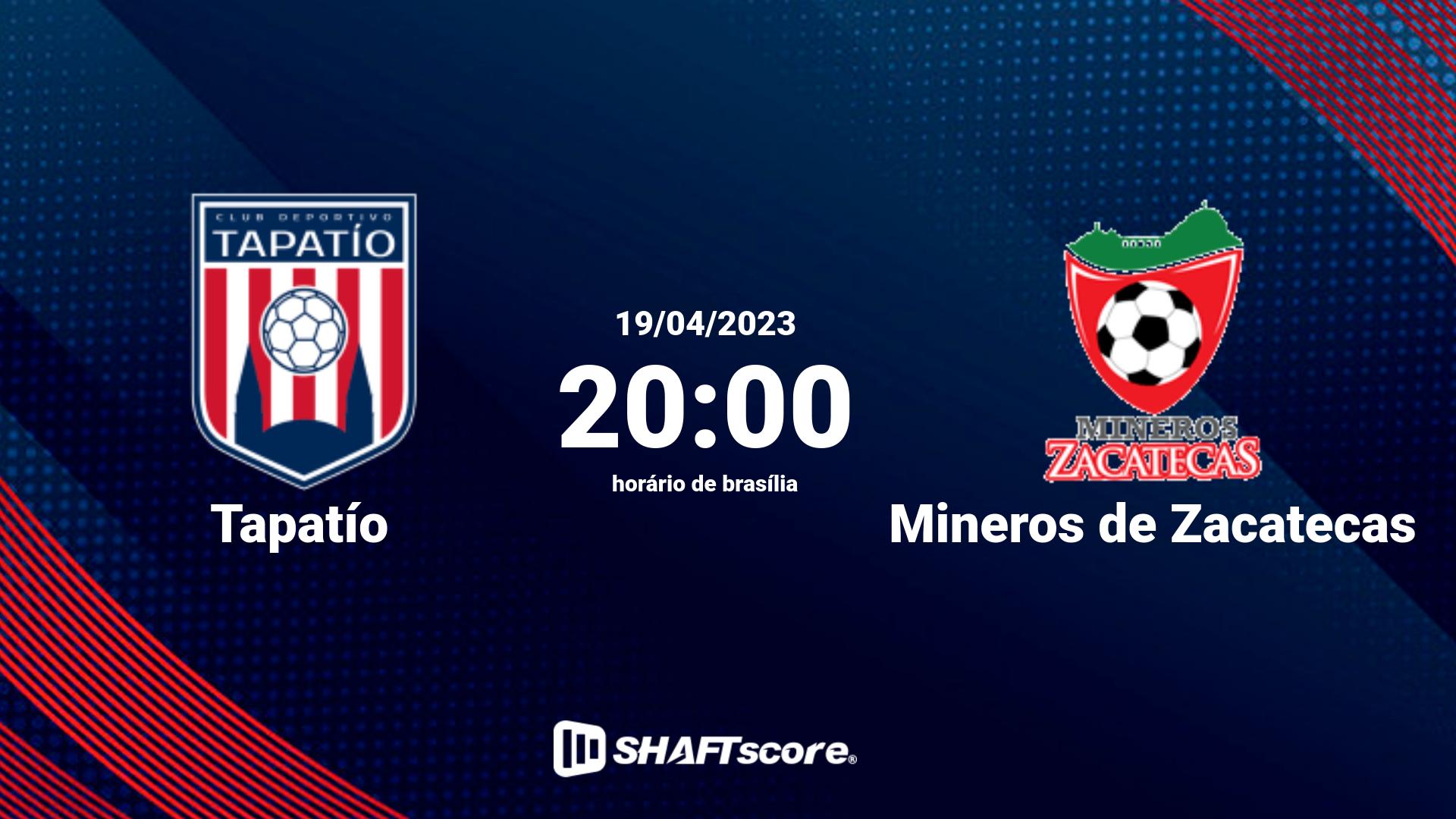 Estatísticas do jogo Tapatío vs Mineros de Zacatecas 19.04 20:00